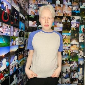 Blue and gray melange shirt